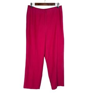 Charter Club Linen Silk Straight‎ Red Dress Pants Women's 12 Preppy Coastal NWT